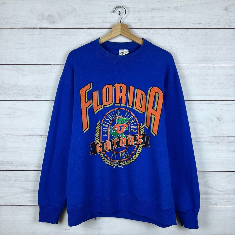 Vintage 90s Florida Gators Nutmeg Mills Pullover Sweatshirt Large
